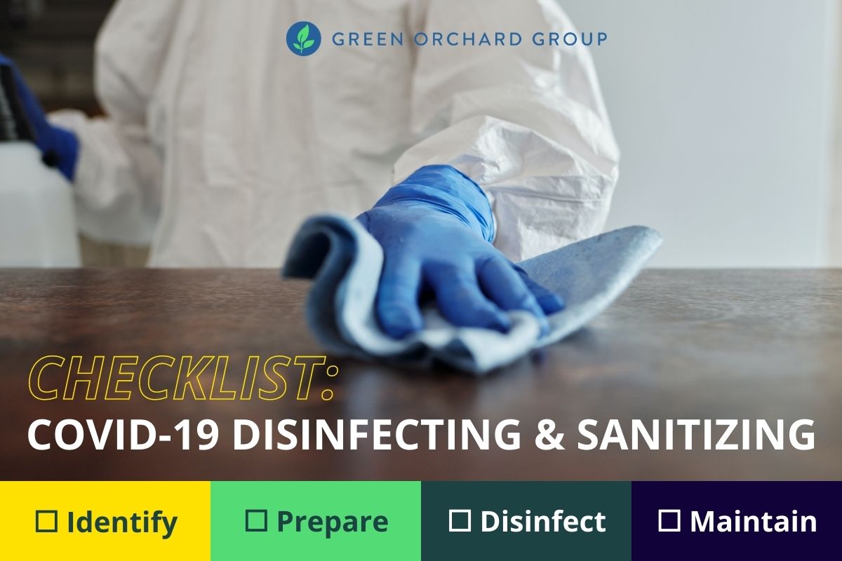 Infographic Covid Disinfecting Sanitizing Checklist